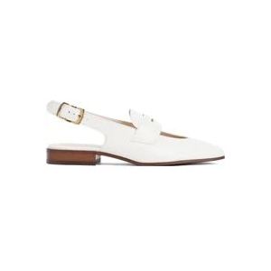 Tod's Witte Leren Penny Loafers , White , Dames , Maat: 39 EU