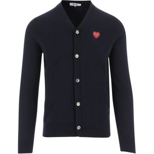 Comme des Garçons Play, Heren, Truien, Blauw, Maat: 2XL Wol,