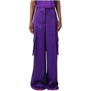 Versace, Dames, Broeken, Paars, Maat: XS