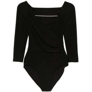 Norma Kamali, Dames, Tops, Zwart, Maat: XS Jersey,