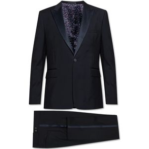 Paul Smith, Heren, Pakken, Blauw, Maat: M Satijn,