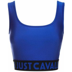 Just Cavalli, Dames, Tops, Blauw, Maat: XS