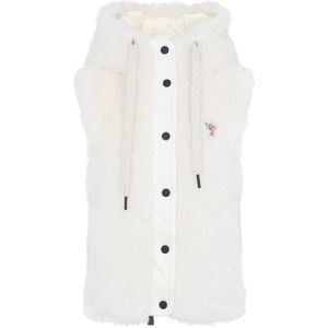 Moncler, Dames, Jassen, Wit, Maat: XS Fleece,