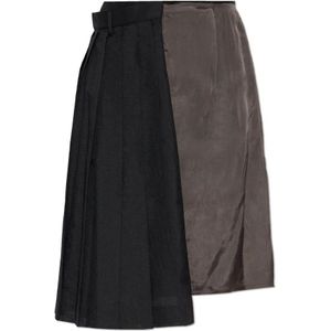 Maison Margiela, Dames, Rokken, Grijs, Maat: S Zijde,