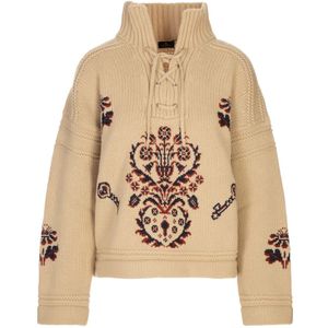 Etro, Dames, Truien, Bruin, Maat: XS Wol,