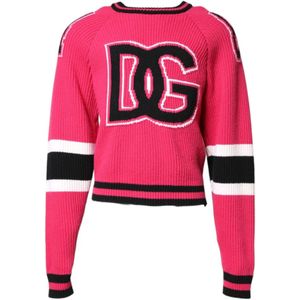 Dolce & Gabbana, Heren, Truien, Roze, Maat: M