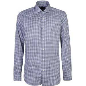 Barba, Heren, Overhemden, Blauw, Maat: 2XL Katoen,