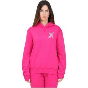 Dsquared2 Fuchsia Hoodie met Sport Edtn.09 Print , Pink , Dames , Maat: M