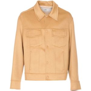 Ami Paris, Heren, Jassen, Beige, Maat: L Zijde,