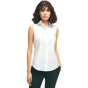 Brooks Brothers, Dames, Tops, Wit, Maat: 2XS Katoen,