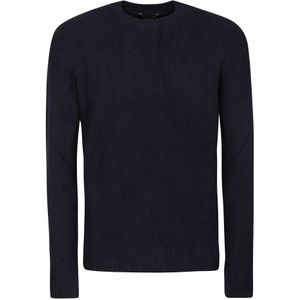 Roberto Collina, Heren, Truien, Blauw, Maat: 2XL Katoen,