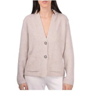 Gran Sasso, Dames, Truien, Beige, Maat: S Leer,