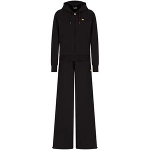 Emporio Armani Ea7, Dames, Sport, Zwart, Maat: L Katoen,