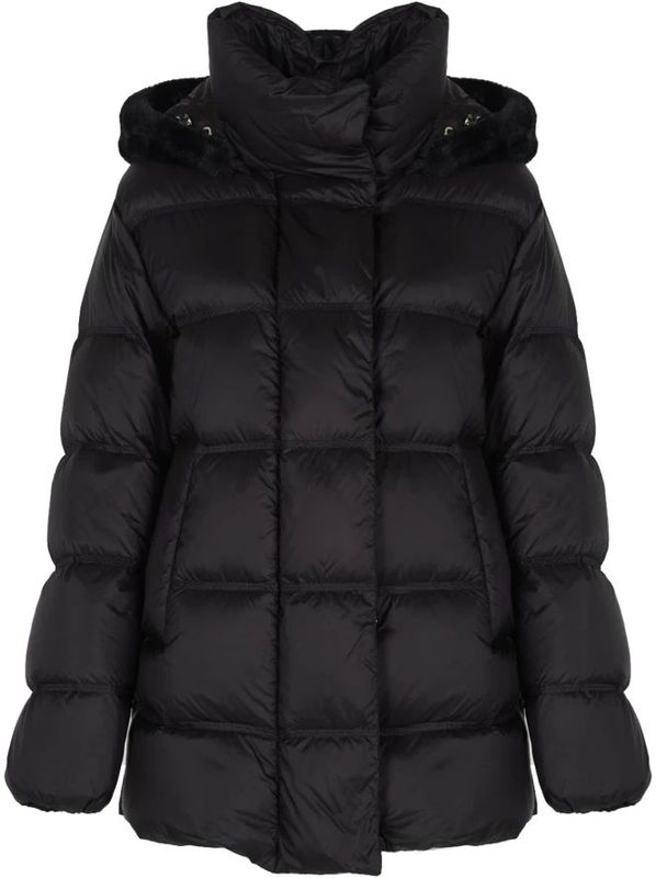 Geox - Thaina - Jas - Zwart - Korte Jack met Afneembare Capuchon