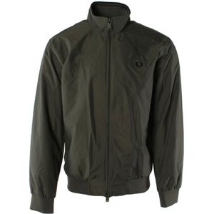 Fred Perry, Heren, Jassen, Groen, Maat: S Polyamide,