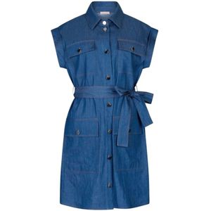 Liu Jo - Korte Jurk - Blauw - Katoen