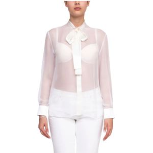 Dolce & Gabbana, Dames, Blouses & Shirts, Wit, Maat: 2XS Zijde,
