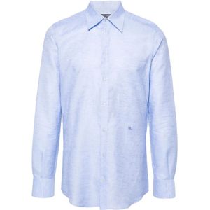 Dolce & Gabbana, Heren, Overhemden, Blauw, Maat: XL Katoen,