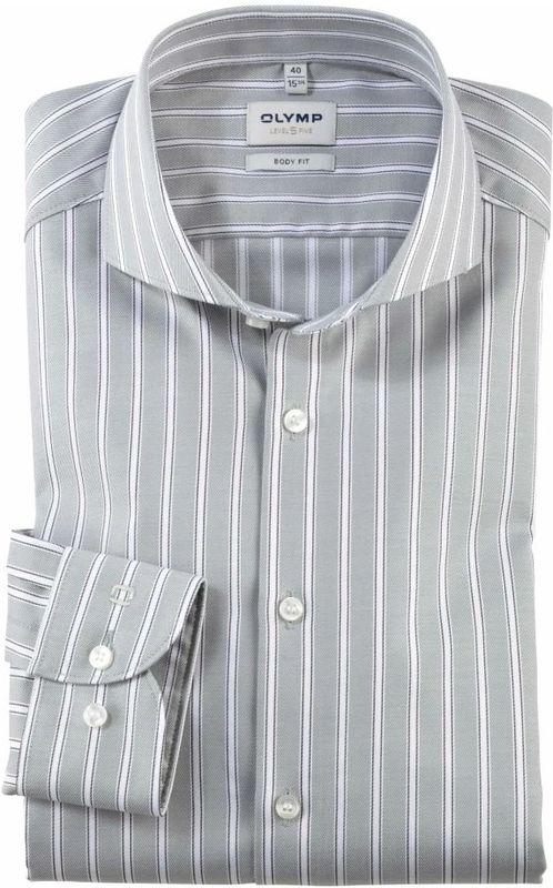 Olymp, Heren, Overhemden, Grijs, Maat: 2XL