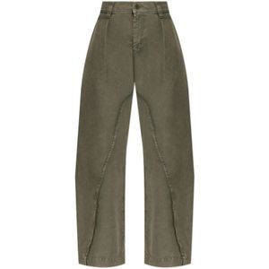 JW Anderson, Dames, Broeken, Groen, Maat: M Katoen,