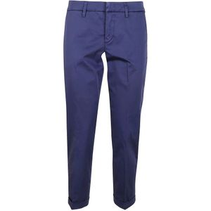 Fay, Dames, Broeken, Blauw, Maat: W27 Katoen,