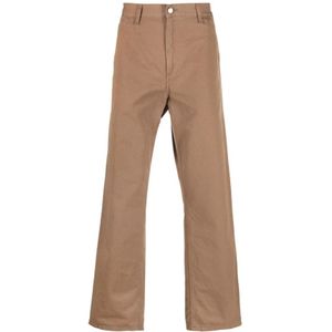 Carhartt Wip, Heren, Broeken, Bruin, Maat: W31 Katoen,