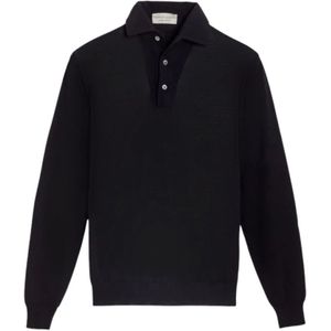 Filippo De Laurentiis, Heren, Tops, Zwart, Maat: M Wol,