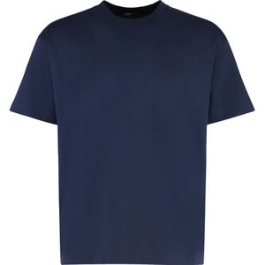 Moncler, Heren, Tops, Blauw, Maat: L Katoen,