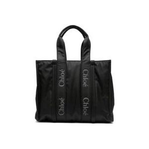 Chloé Zwarte Woody Tassen , Black , Dames , Maat: ONE Size