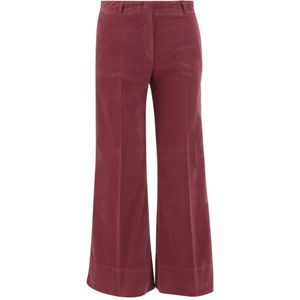 QL2 Quelledue, Dames, Broeken, Rood, Maat: 2XS Katoen,