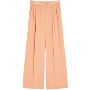 Max Mara, Dames, Broeken, Roze, Maat: M Zijde,