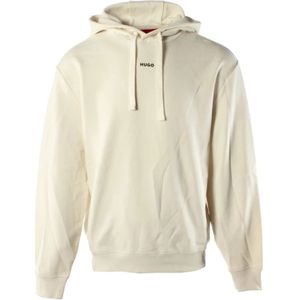 Hugo, Heren, Sweatshirts & Hoodies, Beige, Maat: S Katoen,