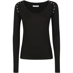 Patrizia Pepe, Dames, Tops, Zwart, Maat: XS