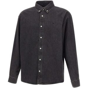 Carhartt Wip, Heren, Overhemden, Zwart, Maat: XS Katoen,