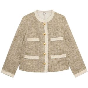 Ines de la Fressange Paris, Dames, Jassen, Grijs, Maat: XS Katoen,