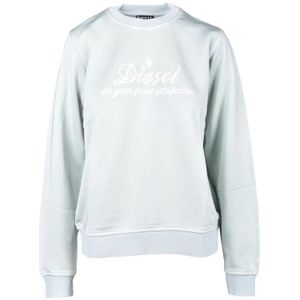 Diesel, Dames, Sweatshirts & Hoodies, Groen, Maat: XS Katoen,