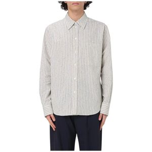 Bottega Veneta, Heren, Overhemden, Wit, Maat: L Katoen,