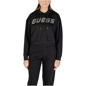Guess, Dames, Sweatshirts & Hoodies, Zwart, Maat: 2XS Katoen,