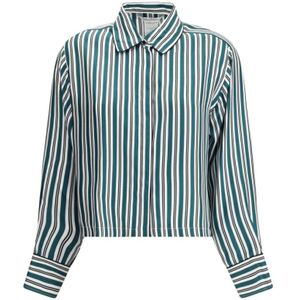 Max Mara, Dames, Blouses & Shirts, Groen, Maat: XS Zijde,