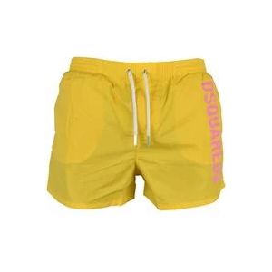 Dsquared2 Beachwear , Yellow , Heren , Maat: L