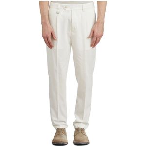 Paolo Pecora, Heren, Broeken, Wit, Maat: L