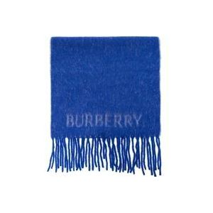 Burberry Sjaal met logo , Blue , unisex , Maat: ONE Size