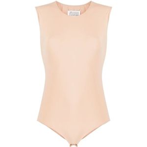 Maison Margiela, Dames, Tops, Beige, Maat: S Polyamide,