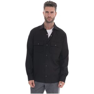 Marco Pescarolo, Heren, Jassen, Zwart, Maat: 2XL Zijde,