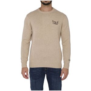 MC2 Saint Barth, Heren, Truien, Beige, Maat: 2XL Wol,