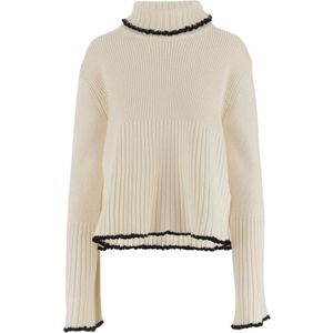 Jil Sander, Dames, Truien, Beige, Maat: S Wol,