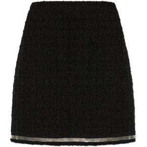 Versace Tweed rok met glinsterende applicatie , Black , Dames , Maat: S