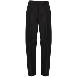 Valentino - Straight Broek - Grijs - 65% Wol 35% Zijde