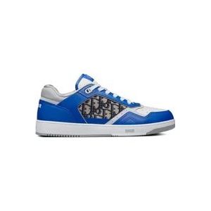 Dior Leren sneakers met iconisch monogram , Blue , Heren , Maat: 50 EU