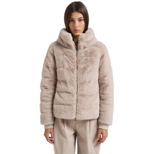Herno, Dames, Jassen, Beige, Maat: XS Poliester,